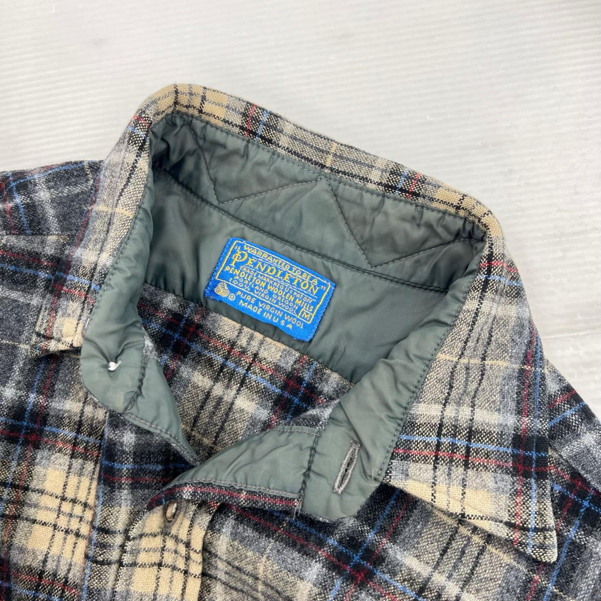 長袖シャツ ｳｰﾙｼｬﾂ　ﾁｪｯｸ M