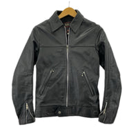 レザージャケット 666 leather wear シングルライダース 32 32 ブラック