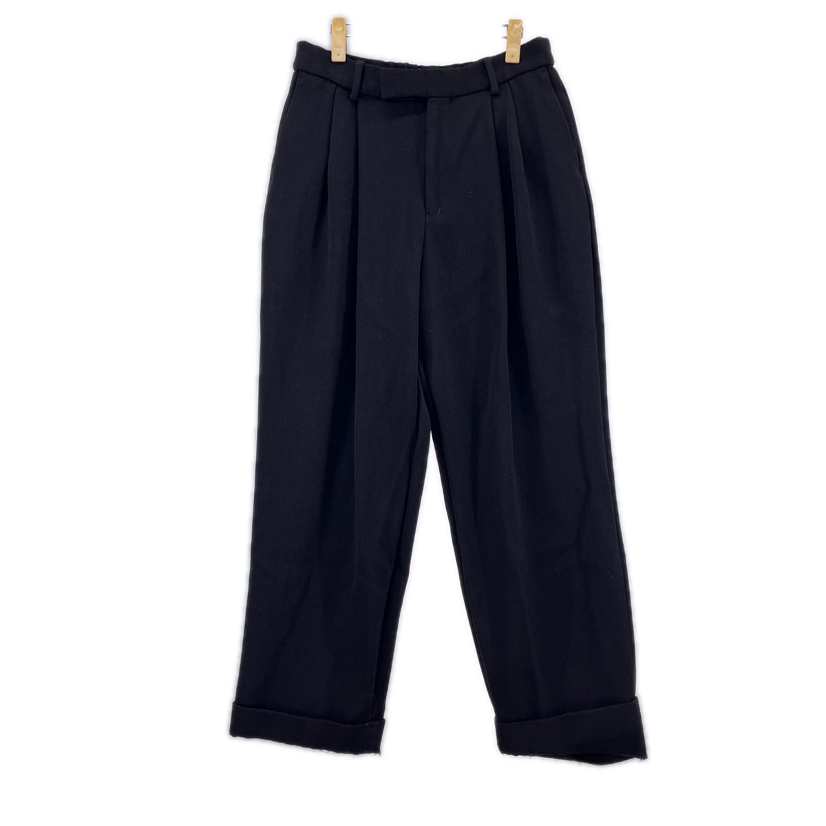 パンツ DOUBLE PLEATED CLASSIC WIDE TROUSERS/3 3 ブラック