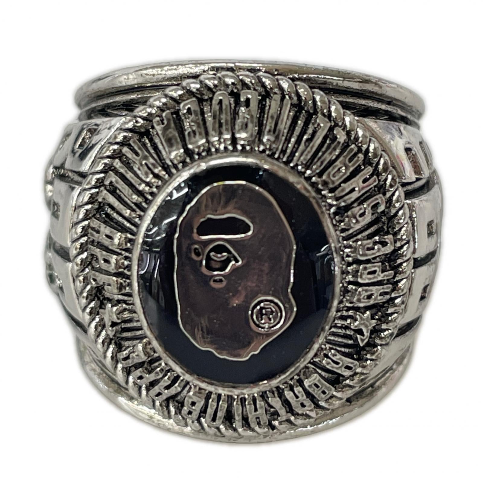 リング・指輪 BAPE COLLEGE RING APE HEAD シルバー