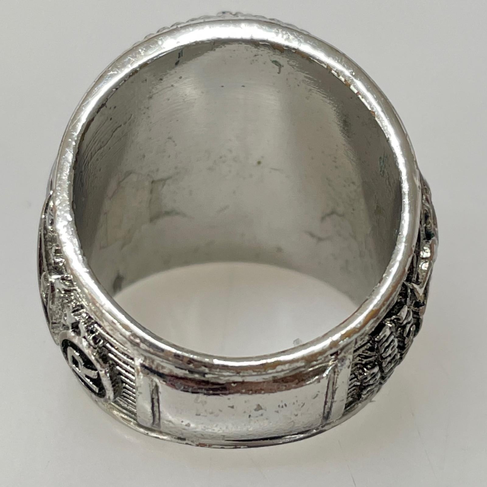 リング・指輪 BAPE COLLEGE RING APE HEAD シルバー