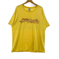 半袖Ｔシャツ ﾌｧｲﾔｰﾛｺﾞ ﾌﾟﾘﾝﾄTEE 黄色 イエロー