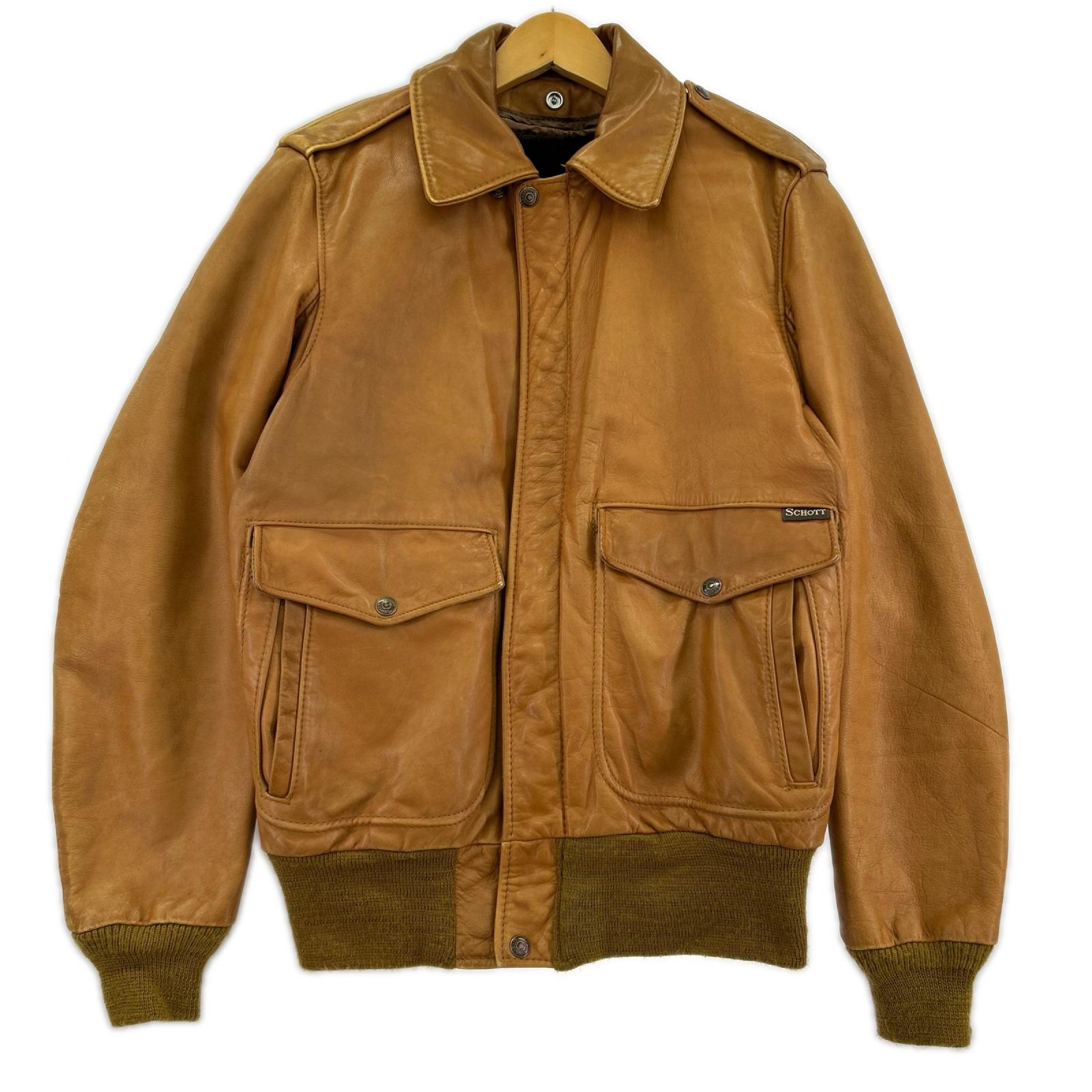 レザージャケット I･S･674･M･S Fraight Jacket 36 CML 36 ブラウン