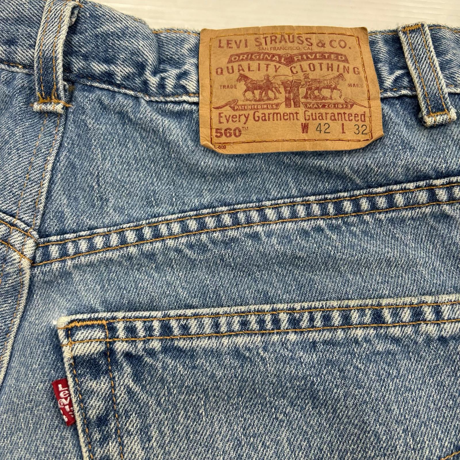 デニムパンツ 00s 560 Loose Fit USA製 W42 L32 42 ブルー