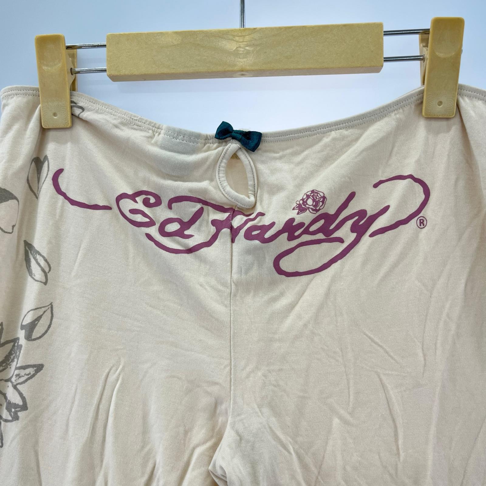 パンツ Ed Hardy ﾚｰｽ切り替えﾚｲﾔｰﾄﾞﾊﾟﾝﾂ ベージュ