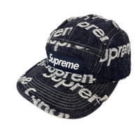 キャップ Jacquard Logos Denim Camp Cap ネイビー