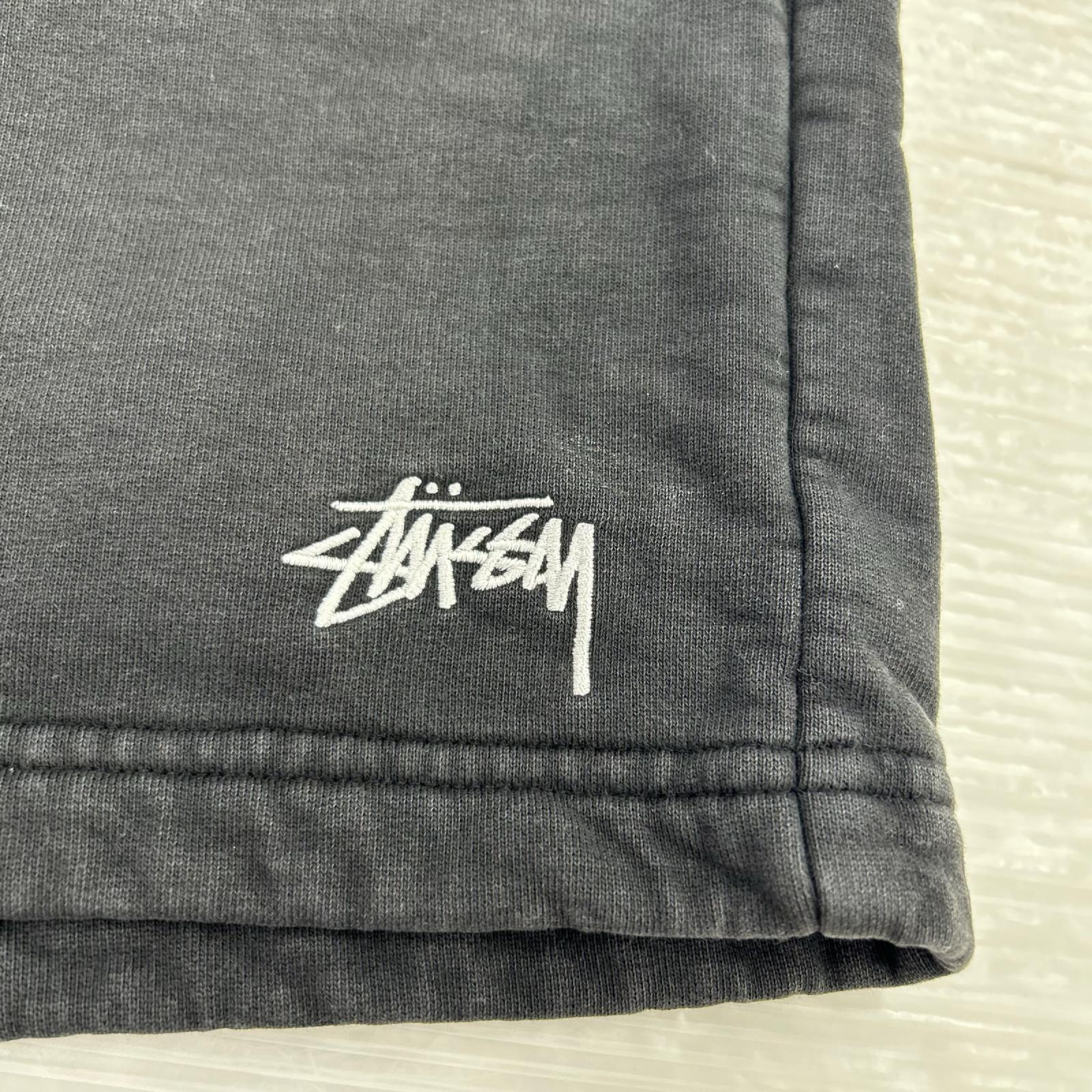 ショートパンツ STUSSY OVERDYED STOCK LOGO SWEAT SHORT (M) M ブラック