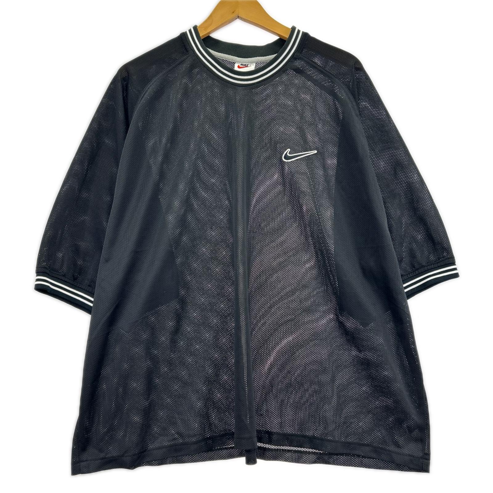 半袖Ｔシャツ NIKE 90s ﾒｯｼｭｶｯﾄｿｰ ﾌﾞﾗｯｸ (L) L ブラック