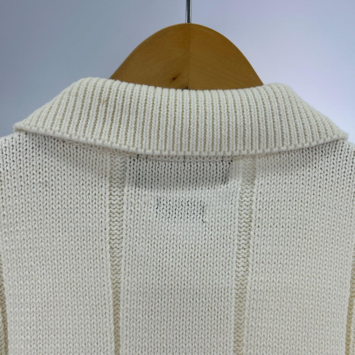 ポロシャツ ｺｯﾄﾝﾆｯﾄﾎﾟﾛ L WHT L ホワイト