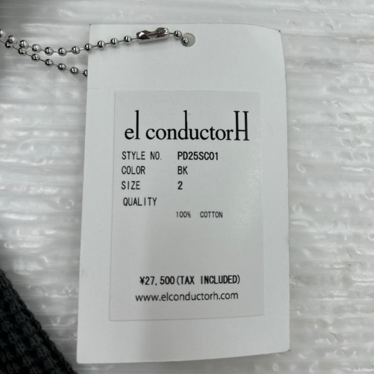 長袖Ｔシャツ el conductorH WAFFLE TAIL LONGSLEEVE TOP 2
