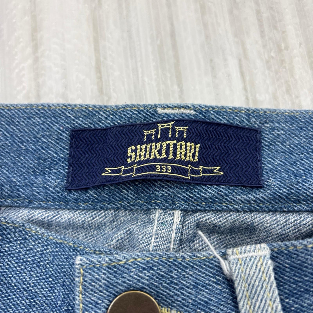 デニムパンツ SHIKITARI ﾌﾚｱﾃﾞﾆﾑ S S ブルー