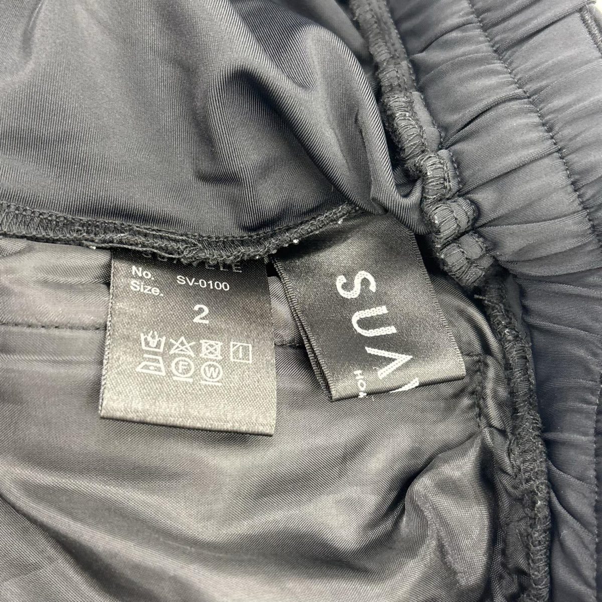 パンツ SUAVELE ﾊﾟﾝﾂ ﾌﾞﾗｯｸ 止水ｼﾞｯﾌﾟ 2 ブラック