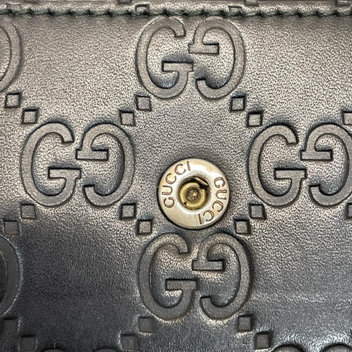 GUCCI グッチシマ リネアキャット　フラップロングウォレット
