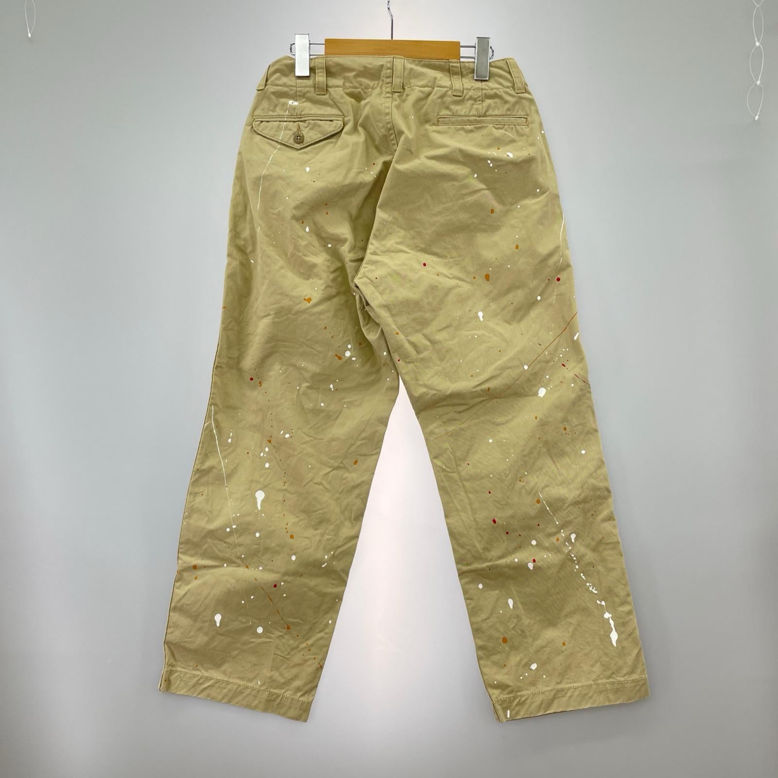 パンツ mastar＆co ペンキ加工チノ　w31 ベージュ