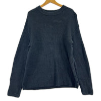 ニット エルボーパッチニット 黒 02183NS09 L L ブラック