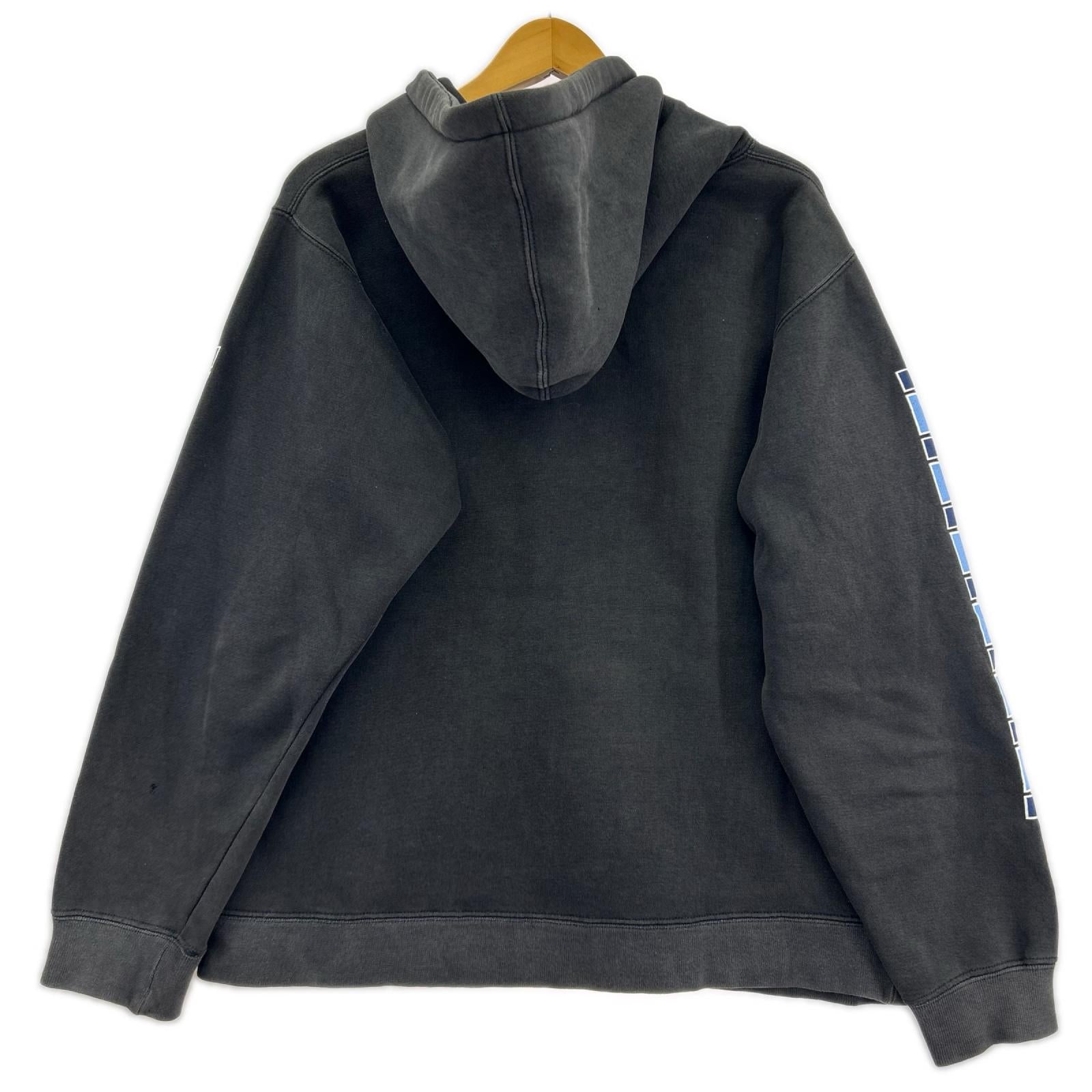 パーカー STUSSY 90s 紺ﾀｸﾞ ﾛｺﾞﾌﾟﾙｵｰﾊﾞｰﾊﾟｰｶｰ (S) S ブラック