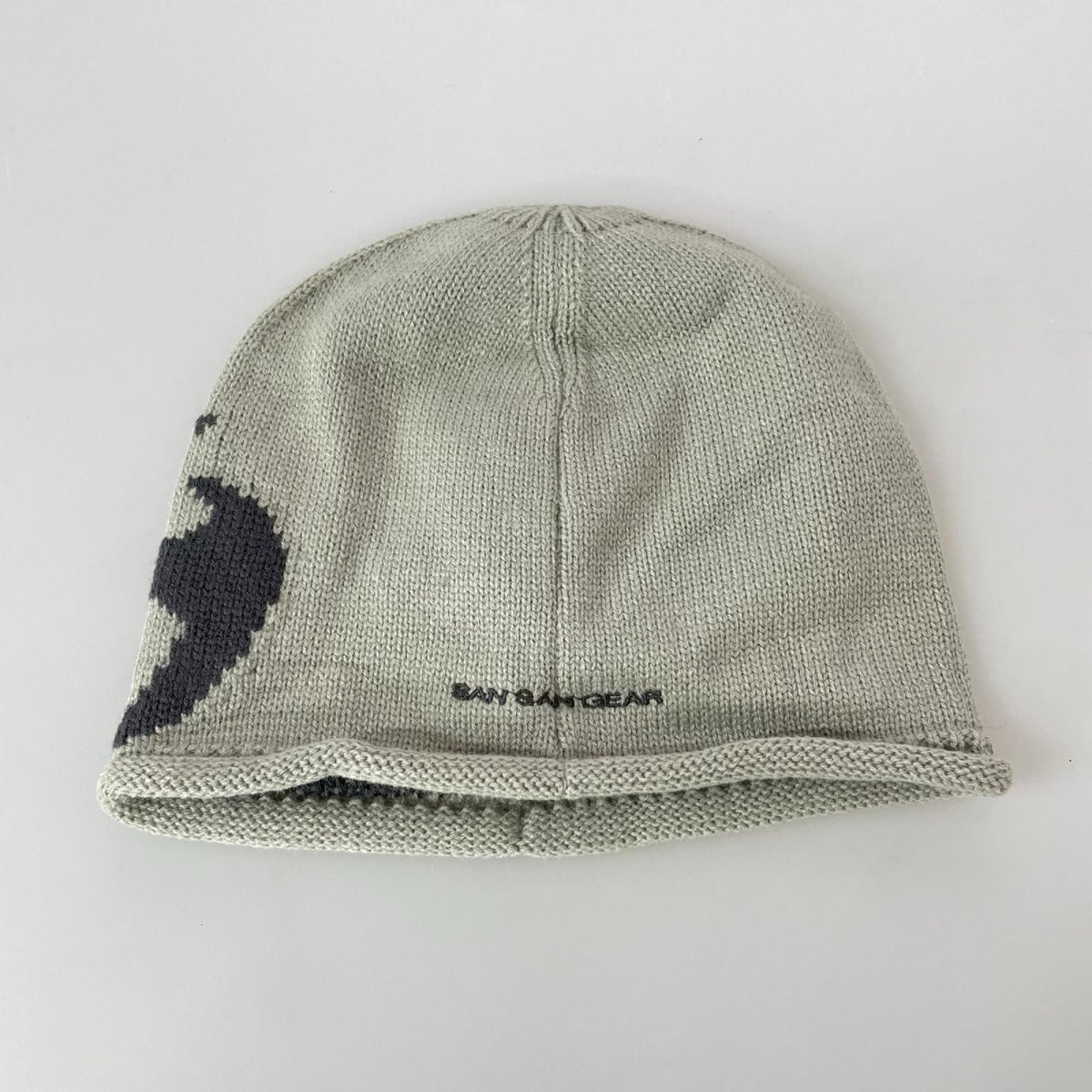 ニットキャップ ﾛｺﾞ ﾋﾞｰﾆｰ ｸﾞﾚｰ グレー