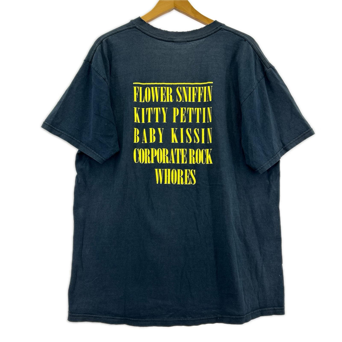 半袖Ｔシャツ 00s anvilﾎﾞﾃﾞｨ nirvana ｽﾏｲﾙ (L) L ネイビー