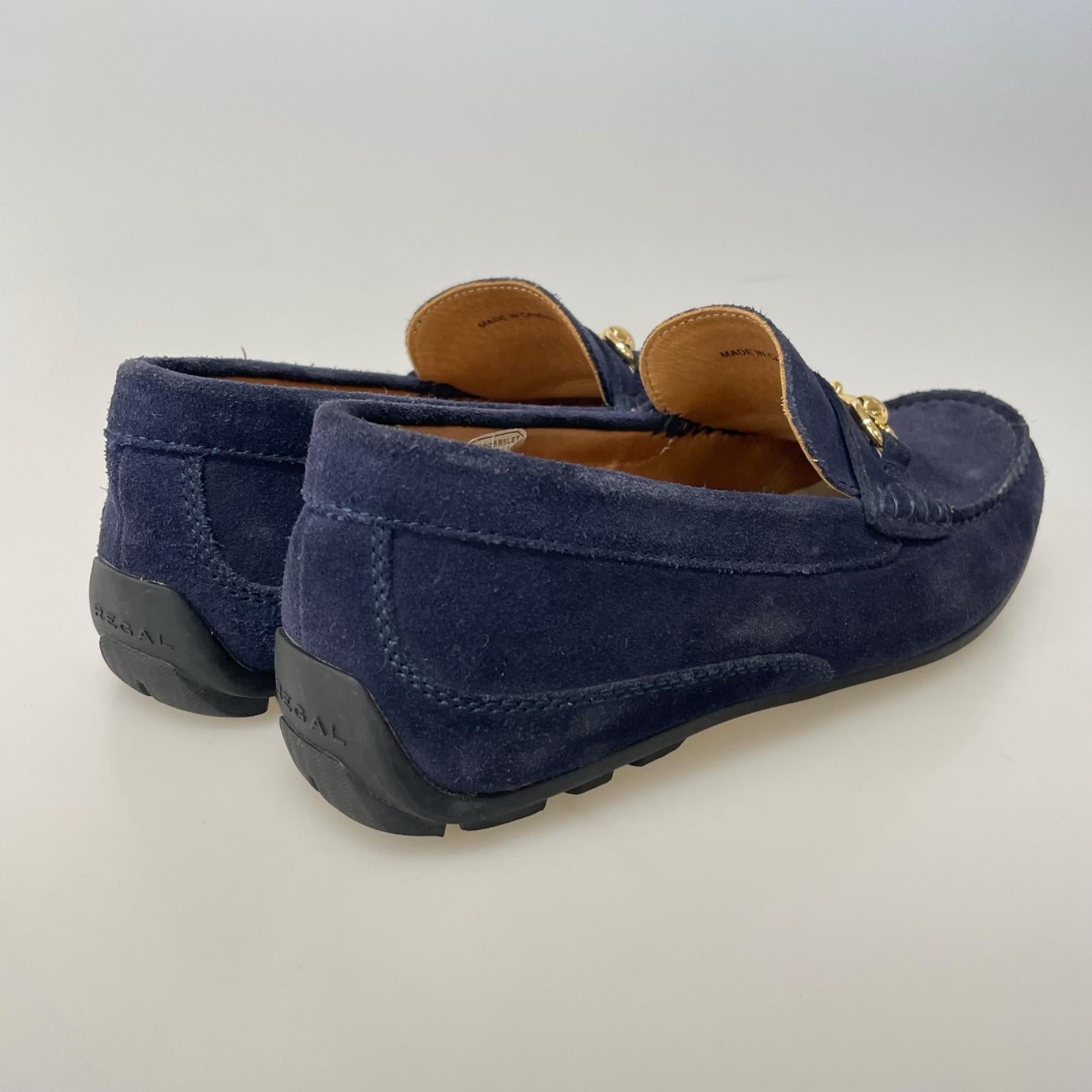 ローファー ｽｴｰﾄﾞ ﾓｶｼﾝ 紺 (24) 24cm (US6 UK5 1/2 EU38)