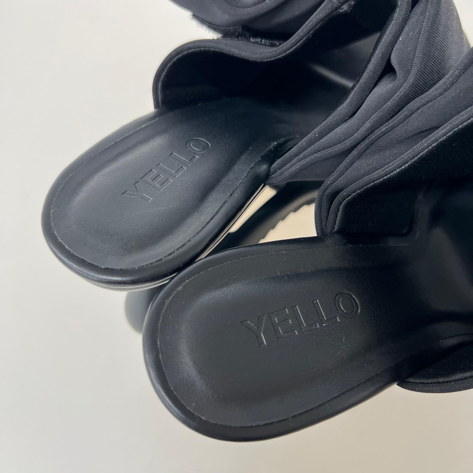 パンプス YELLO パデットアッパー ブラック (L) L ブラック