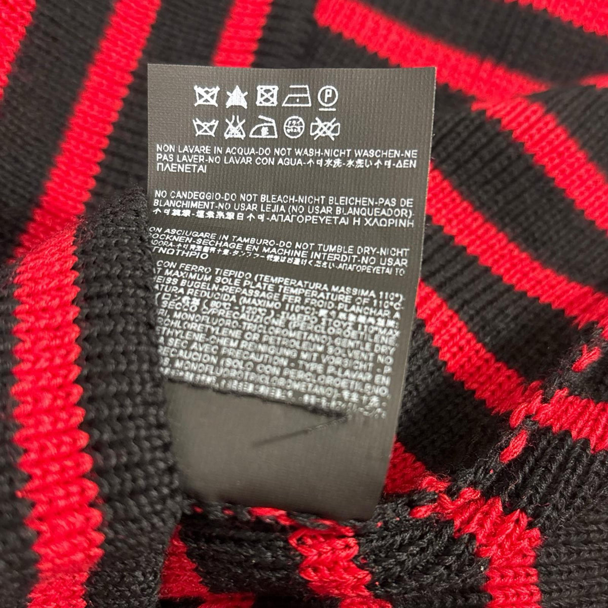 15AW SHOULDER ZIP WOOL BORDER KNIT（S） S