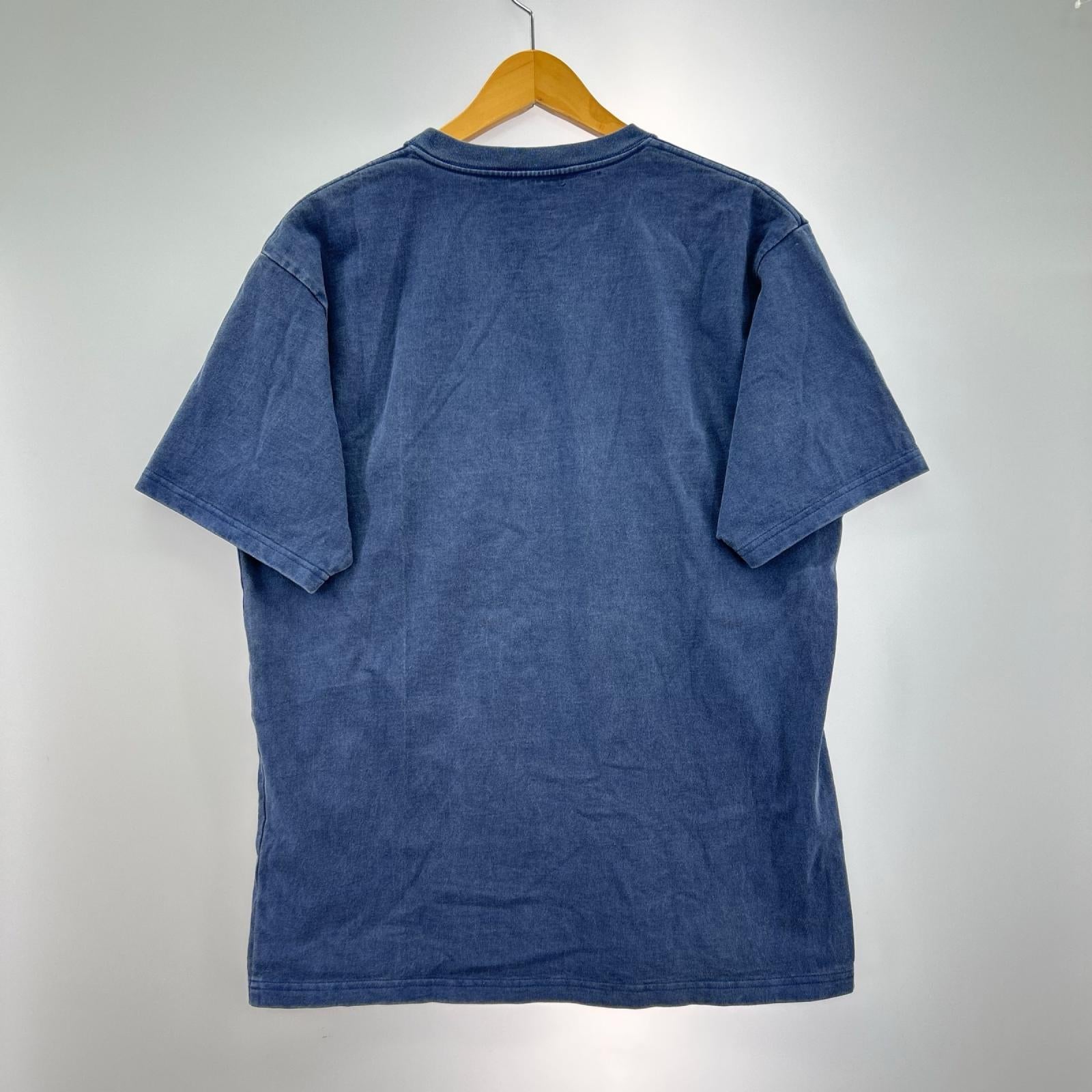 半袖Ｔシャツ UNDERCOVER 26SS ユーズド加工 ロゴプリント 胸ポケット Tee 2 ネイビー