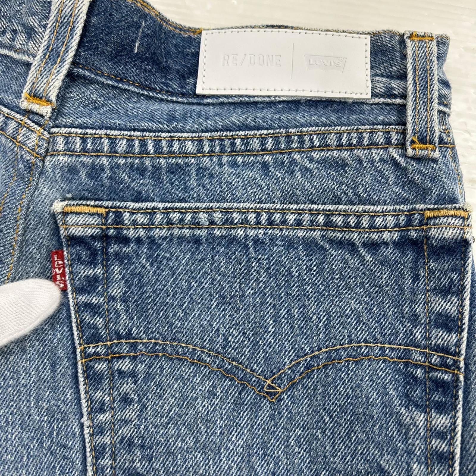デニムパンツ RE/DONE USA製 ﾎﾞﾀﾝﾌﾗｲｽｷﾆｰﾃﾞﾆﾑﾊﾟﾝﾂ 23 ブルー