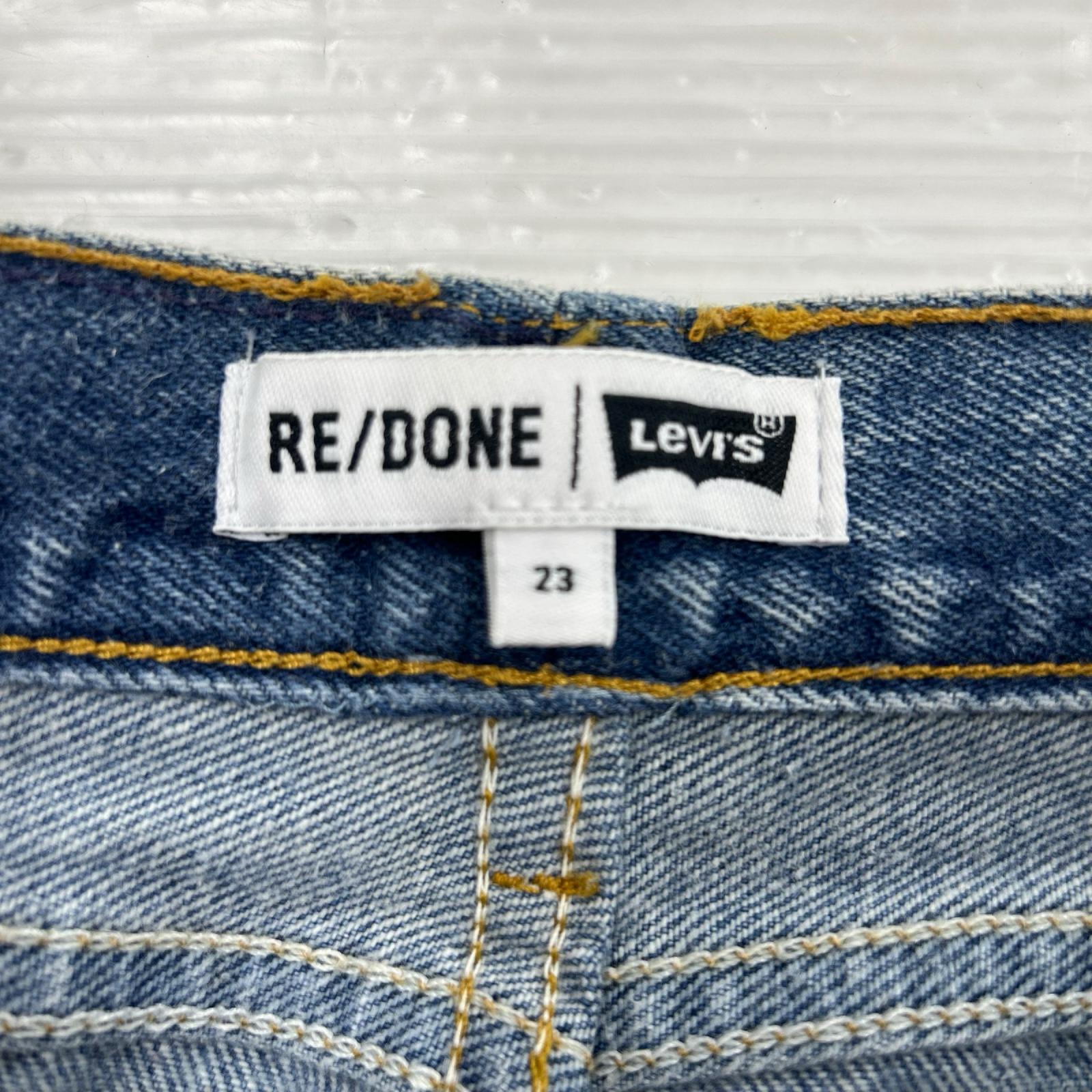 デニムパンツ RE/DONE USA製 ﾎﾞﾀﾝﾌﾗｲｽｷﾆｰﾃﾞﾆﾑﾊﾟﾝﾂ 23 ブルー