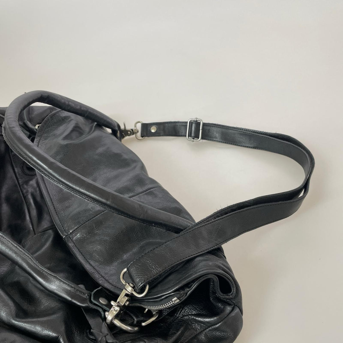 ショルダーバッグ A.S.98 ﾚｻﾞｰ 2WAY 黒 ブラック