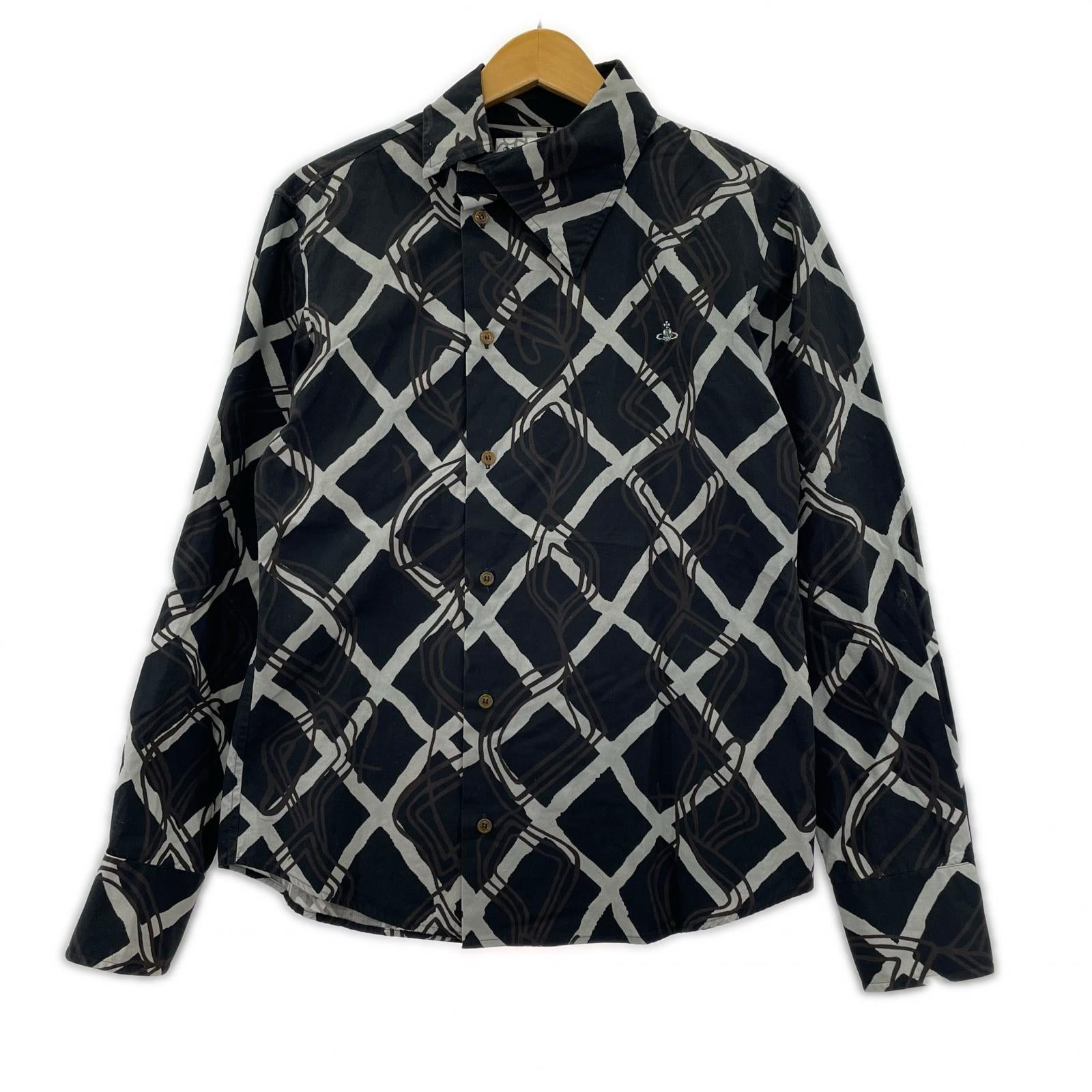長袖シャツ Vivienne Westwood ｱｼﾝﾒﾄﾘｰｼｬﾂ 黒 46 ブラック