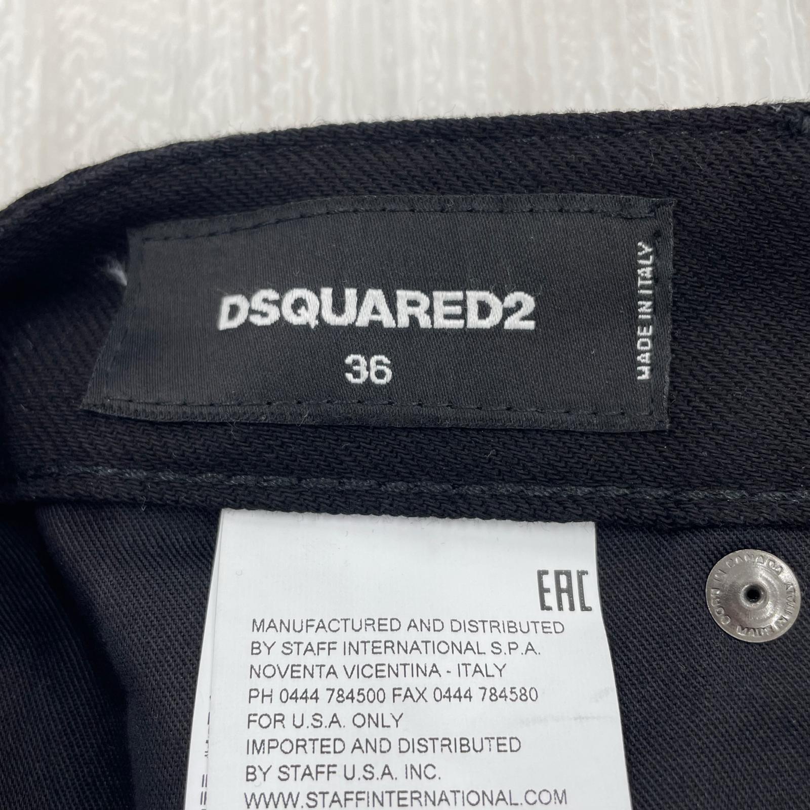 デニムパンツ DSQUARED2 ﾃﾞﾆﾑﾊﾟﾝﾂ S75LB0001 黒 (36) 36 ブラック