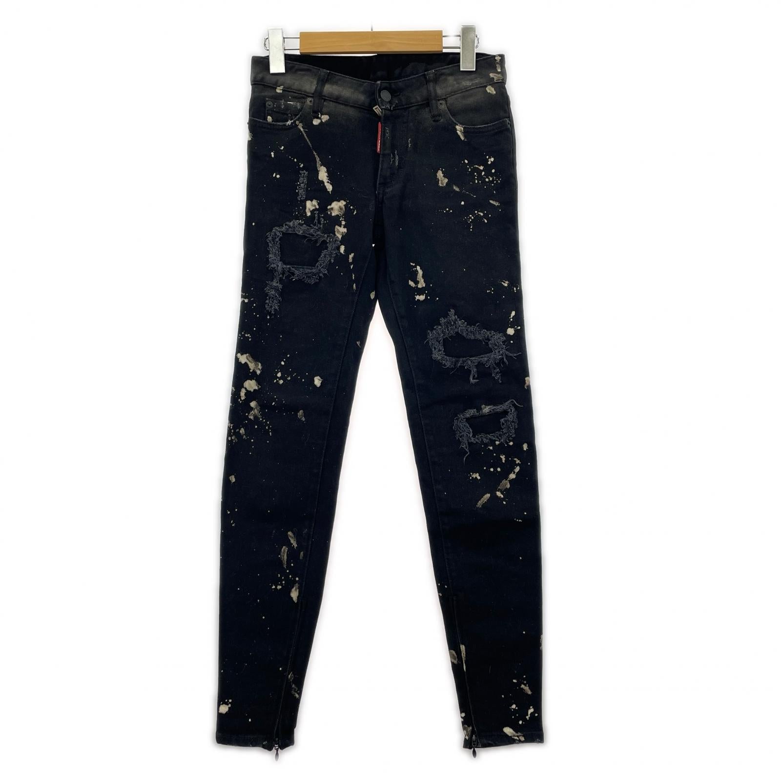 デニムパンツ DSQUARED2 CELANA JEANS S72LA0932 黒 (36) 36 ブラック