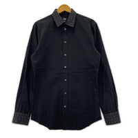長袖シャツ D＆G 襟ﾄﾞｯﾄｼｬﾂ 黒 40 ブラック