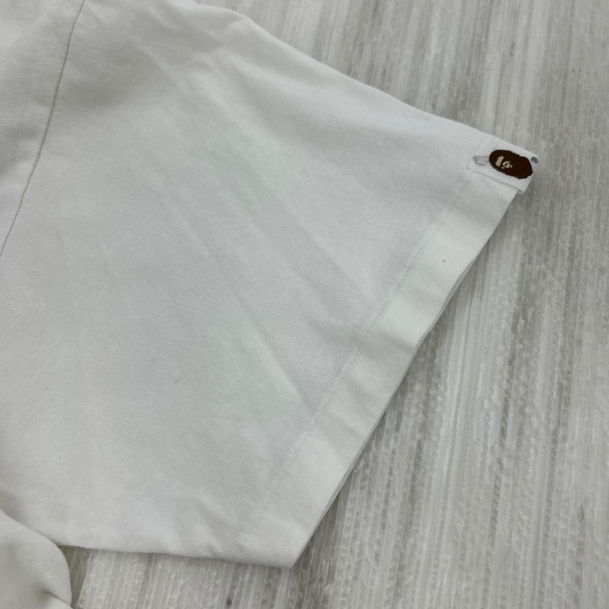 半袖Ｔシャツ 90s BAPE Message Tee 白 L L ホワイト