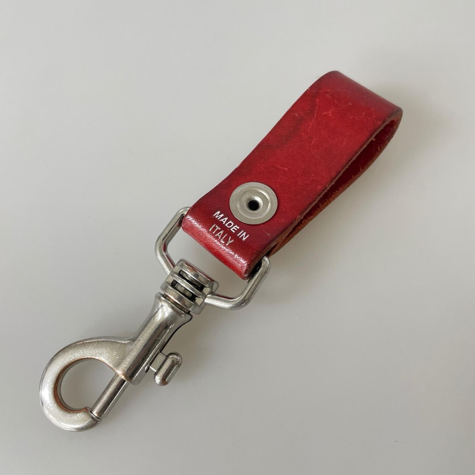 ウォレットチェーン Supreme 21SS Leather Key loop ﾌﾞﾗｯｸ レッド