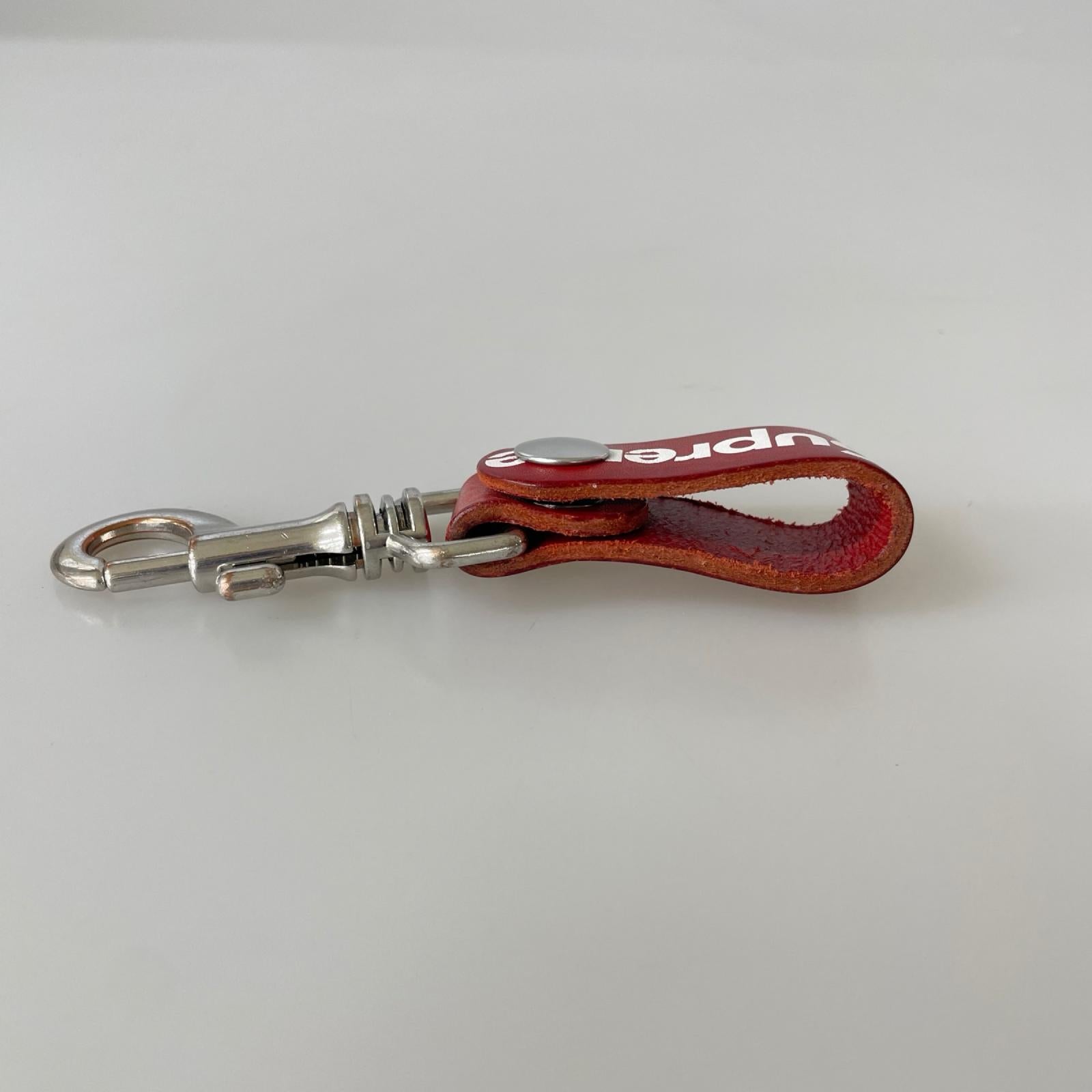 ウォレットチェーン Supreme 21SS Leather Key loop ﾌﾞﾗｯｸ レッド