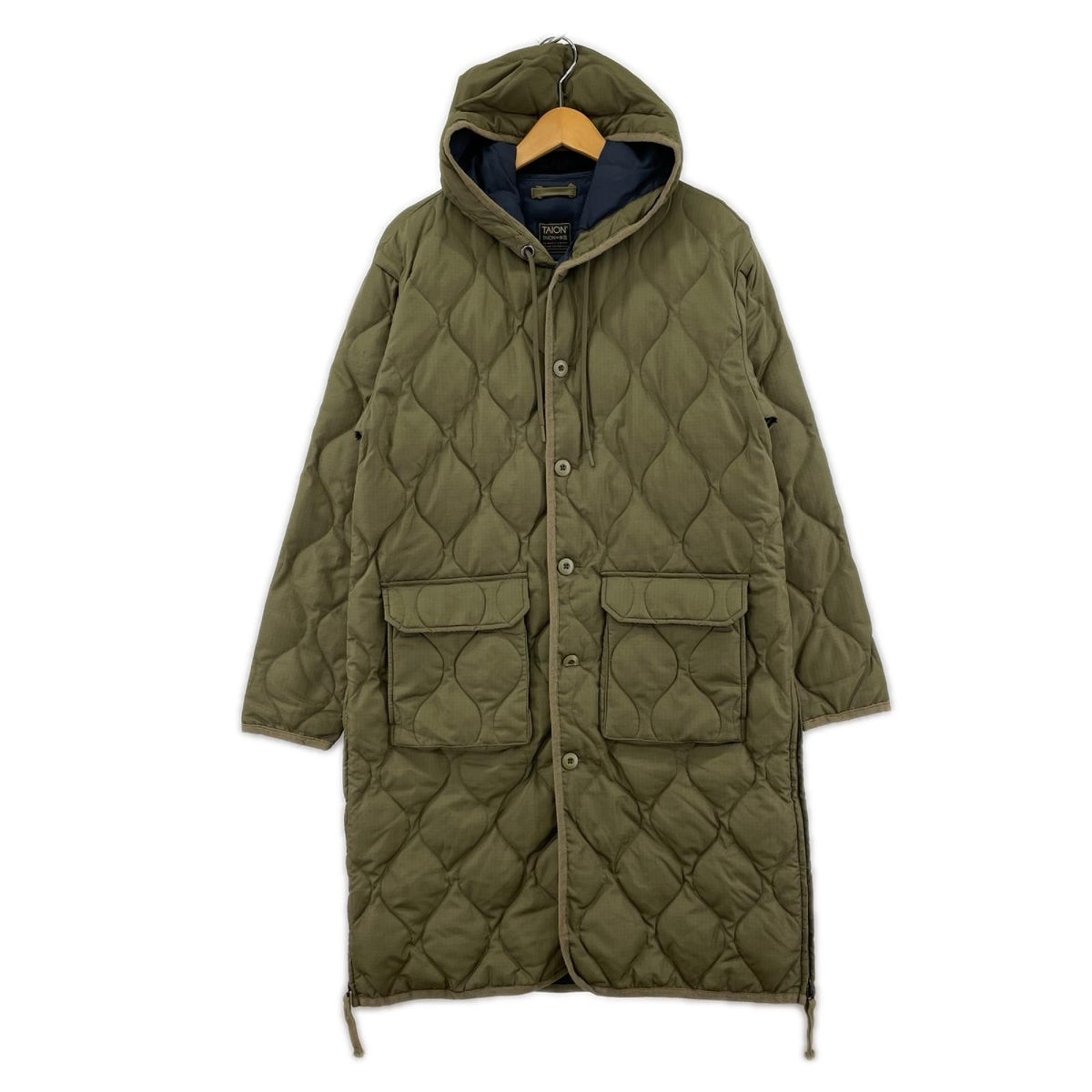 ダウンジャケット 106BML-LONG MILITARY HOOD DOWN COAT 緑 S