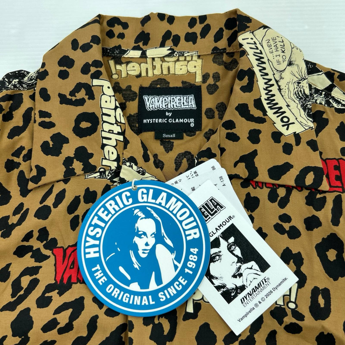 半袖シャツ VAMPIRELLA CALL ME PANTHER シャツ 茶 S S ブラウン