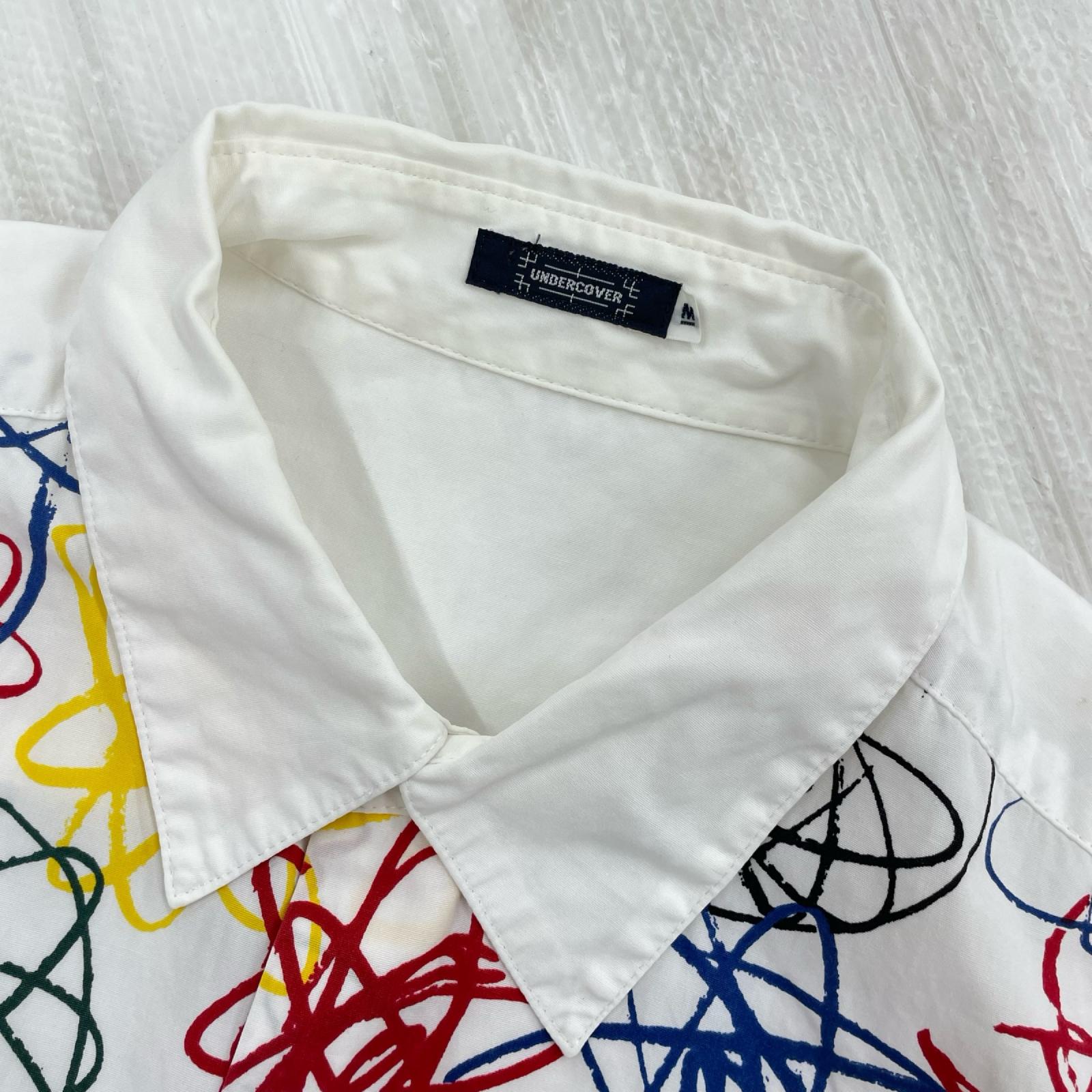 長袖シャツ FUTURA ﾍﾟﾝｷﾌﾟﾘﾝﾄｼｬﾂ M M ホワイト