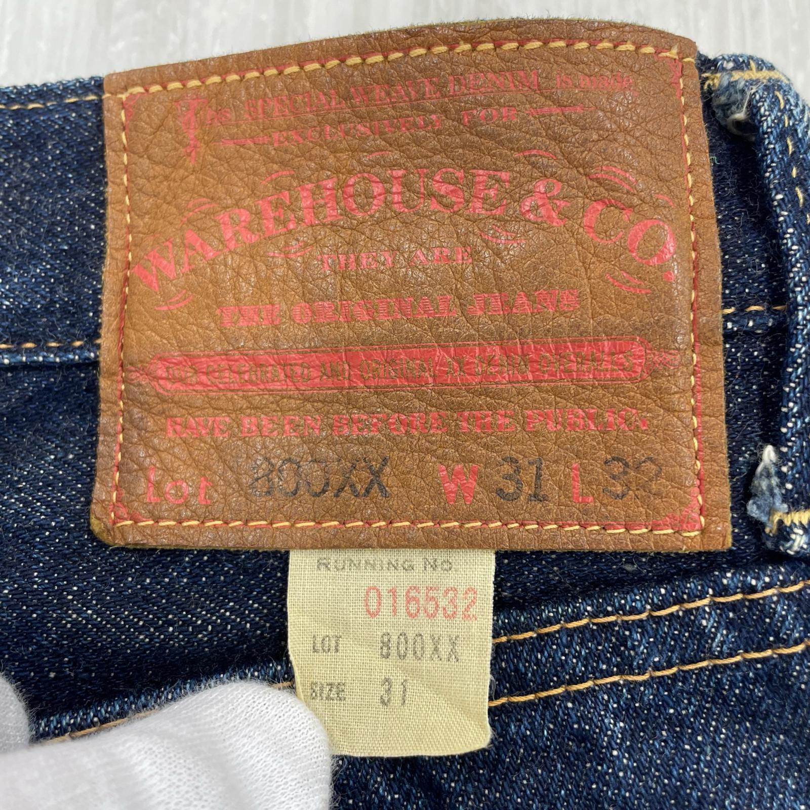 デニムパンツ WAREHOUSE lot.800XX ﾃﾞﾆﾑﾊﾟﾝﾂ 31 ネイビー