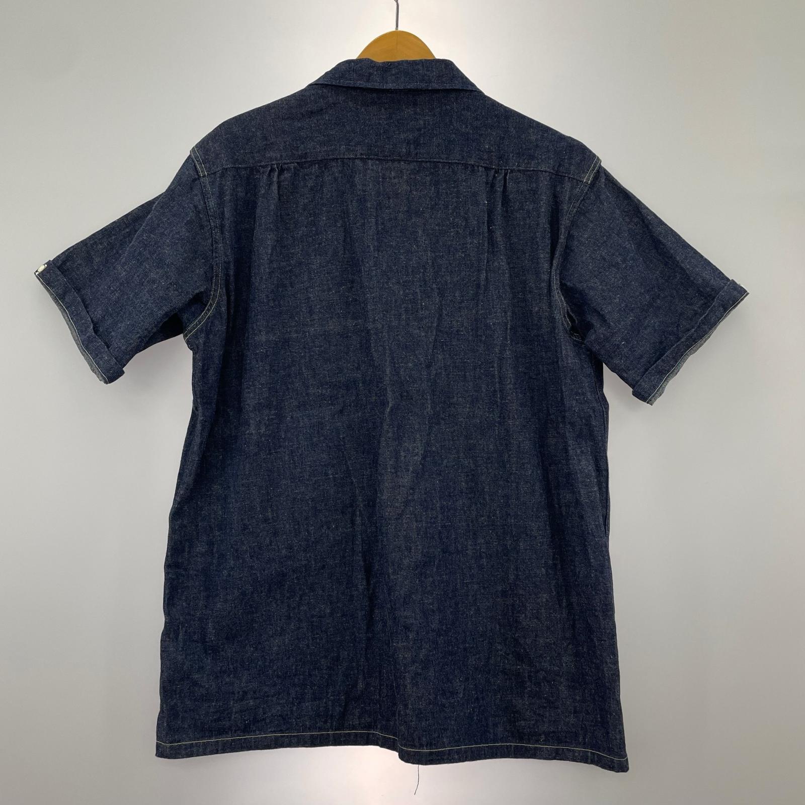 半袖シャツ WAREHOUSE lot.3091 DUCK DIGGER ﾃﾞﾆﾑｼｬﾂ (42) 42 ネイビー