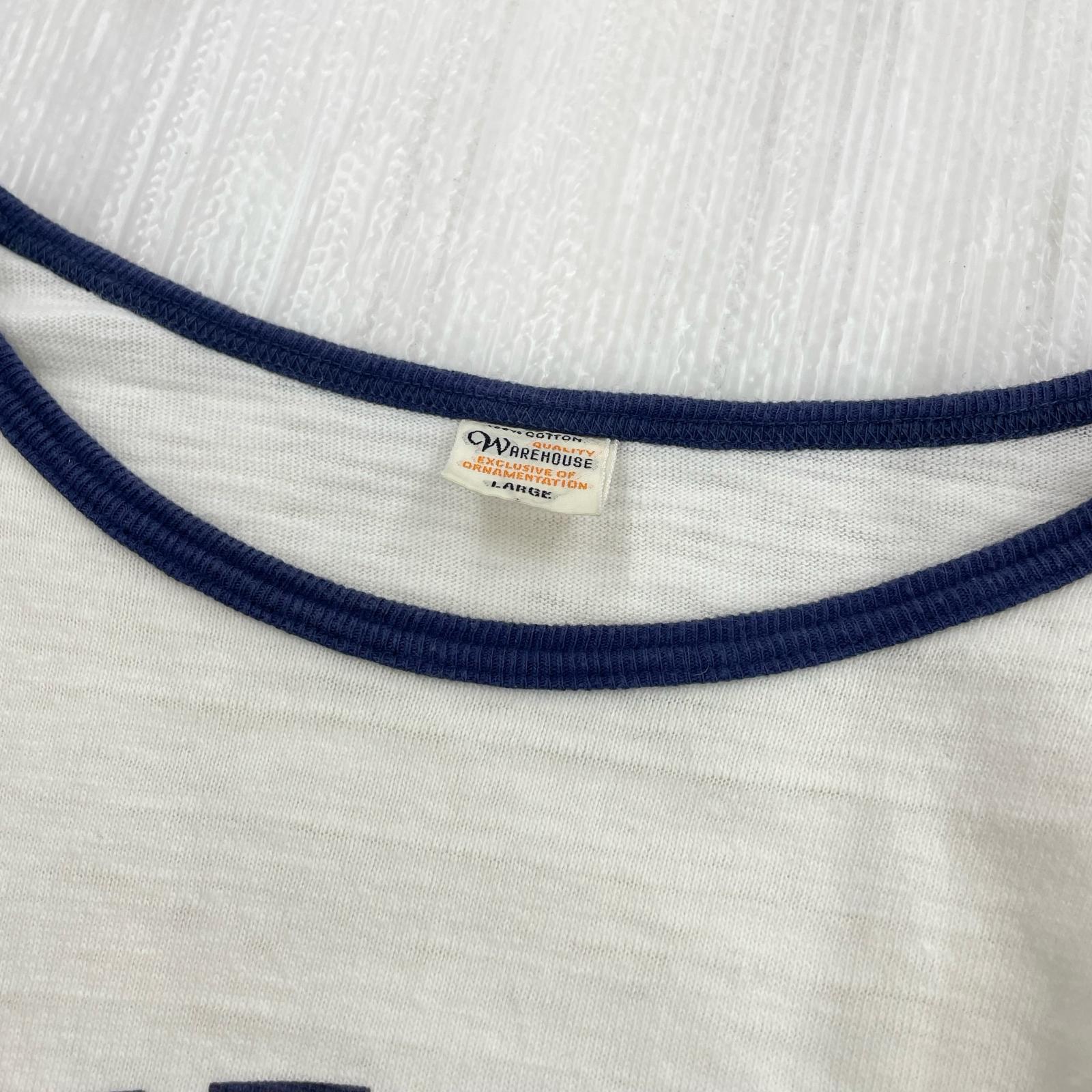 半袖Ｔシャツ WAREHOUSE ﾘﾝｶﾞｰTEE lot.4059 白 (M) L ホワイト