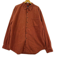 長袖シャツ OLD GAP ﾁｪｯｸ ｵﾚﾝｼﾞ (XL)
