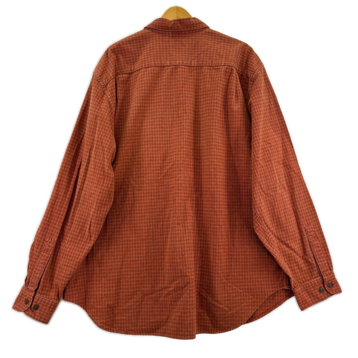 長袖シャツ OLD GAP ﾁｪｯｸ ｵﾚﾝｼﾞ (XL)