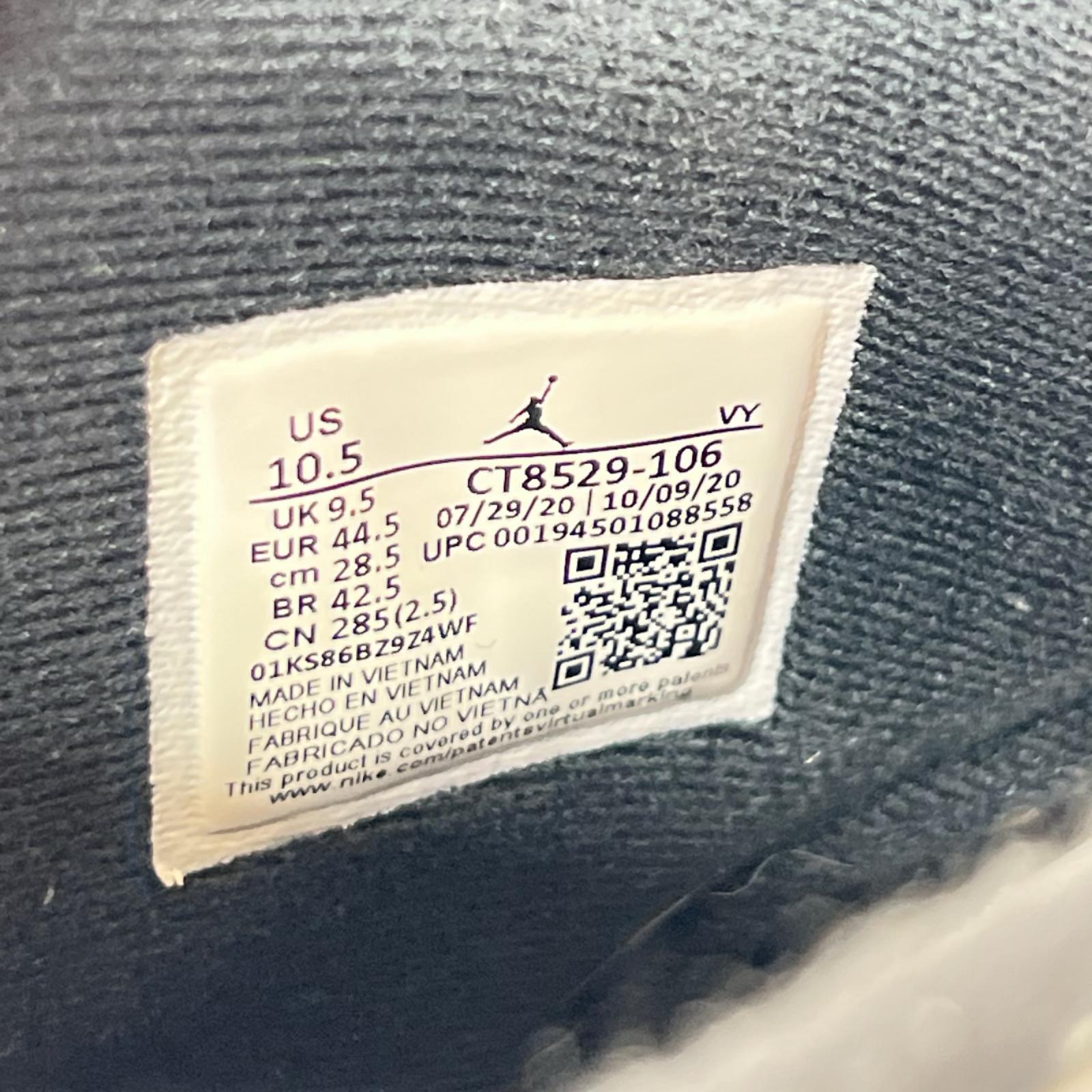 スニーカー AIR JORDAN 6 RETRO CARMINE CT8529-106 28.5cm (US10 1/2 UK10 EU47)