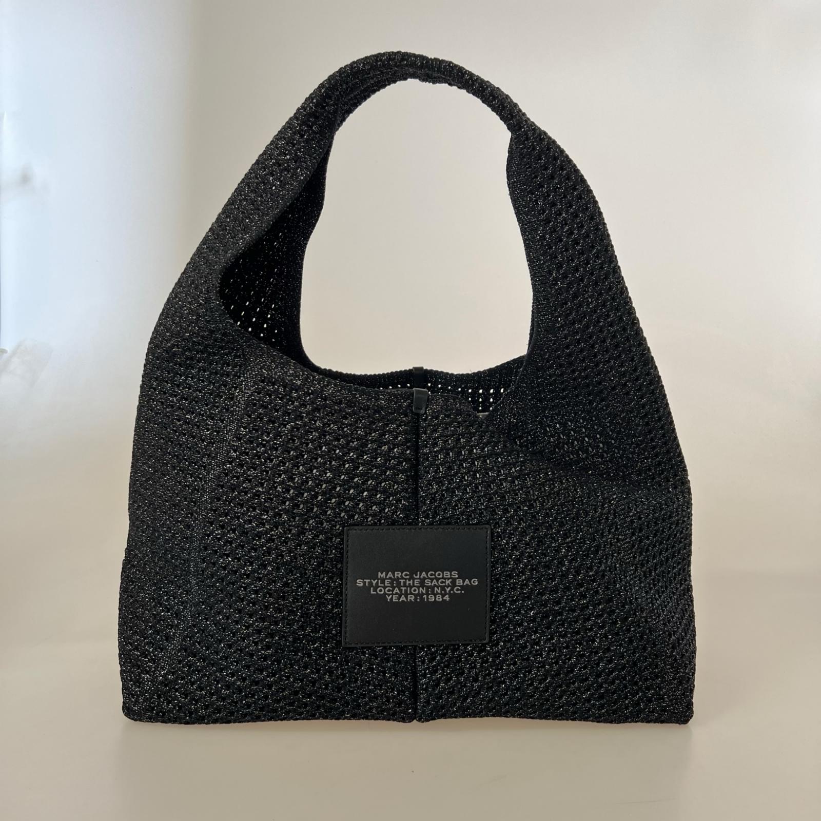 トートバッグ THE CROCHET SACK BAG ブラック