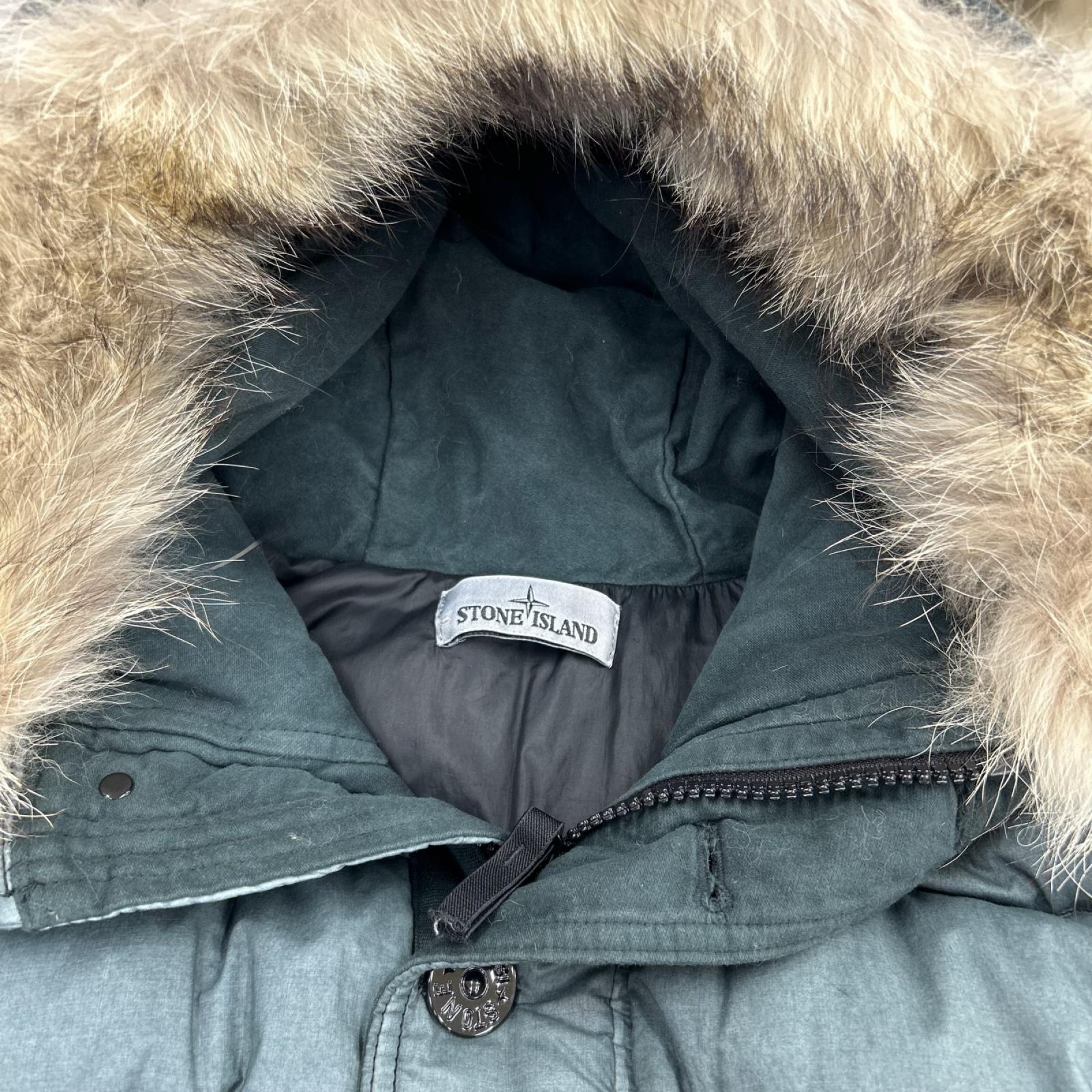 ダウンジャケット Resin Poplin Down-TC Fur Hood JKT GRN M M グリーン