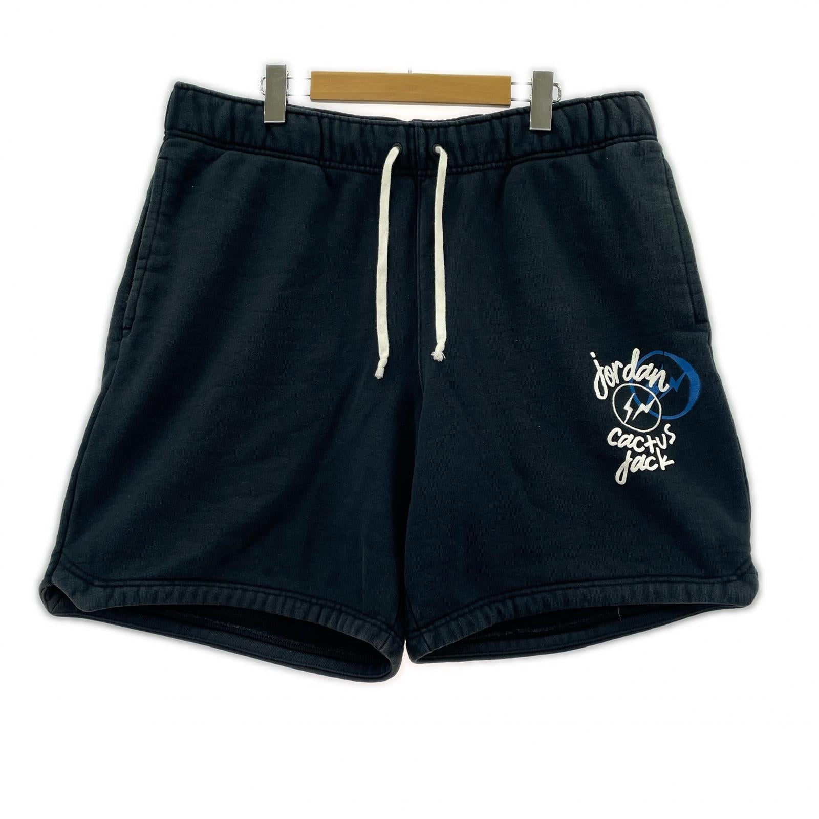 ショートパンツ NIKE Jordan × Travis Scott × Fragment sweat shorts DJ0617-010 (XL) ブラック