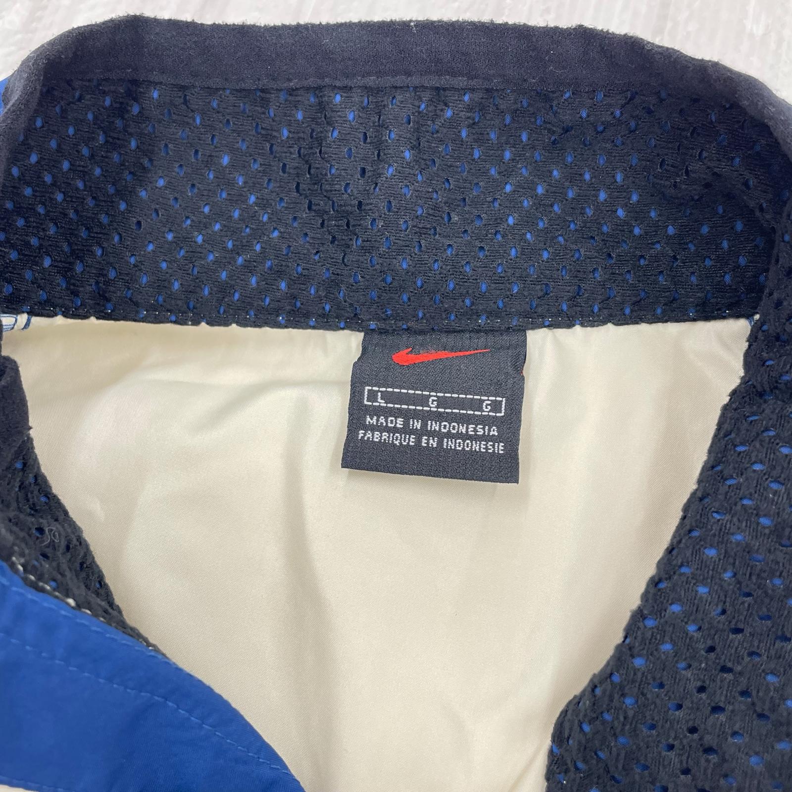 長袖シャツ NIKE ﾅｲﾛﾝﾍﾞｽﾄ ﾌﾞﾙｰ×ｱｲﾎﾞﾘｰ (L) L