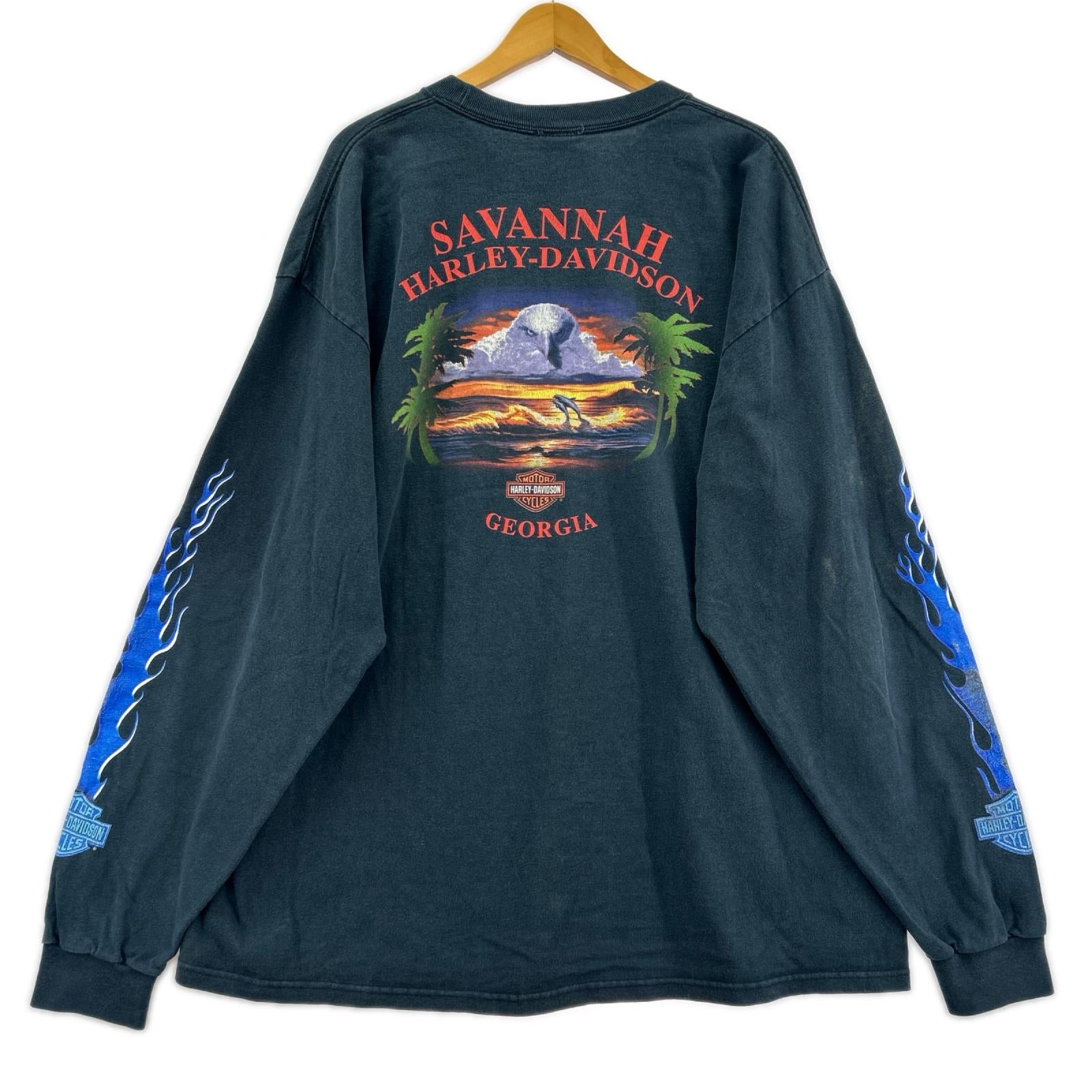 長袖Ｔシャツ 00s ﾌﾞﾙｰﾌﾚｲﾑ 黒 (2XL) ブラック